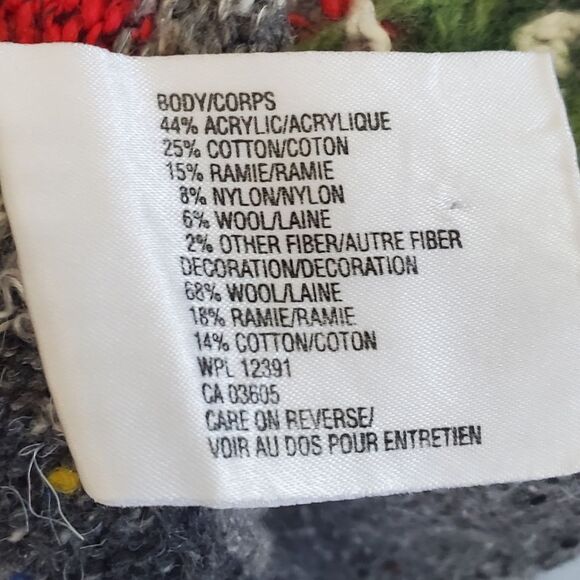 Northern Isles XL Poinsettia Flower Cardigan Holiday Christmas Winter - Picture 9 of 11